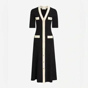 J.Crew Button Up Sweater Dress in Black, Size S